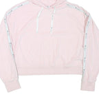 CHAMPION Womens Pink Hoodie M Polyester Blend Logo Tape Casual Top
