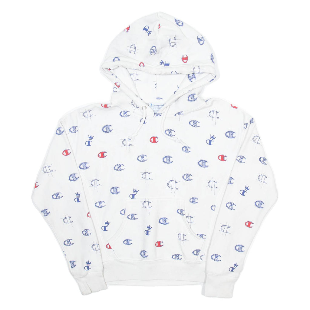 CHAMPION Mens White Hoodie S