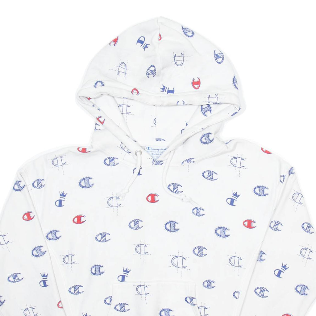 CHAMPION Mens White Hoodie S