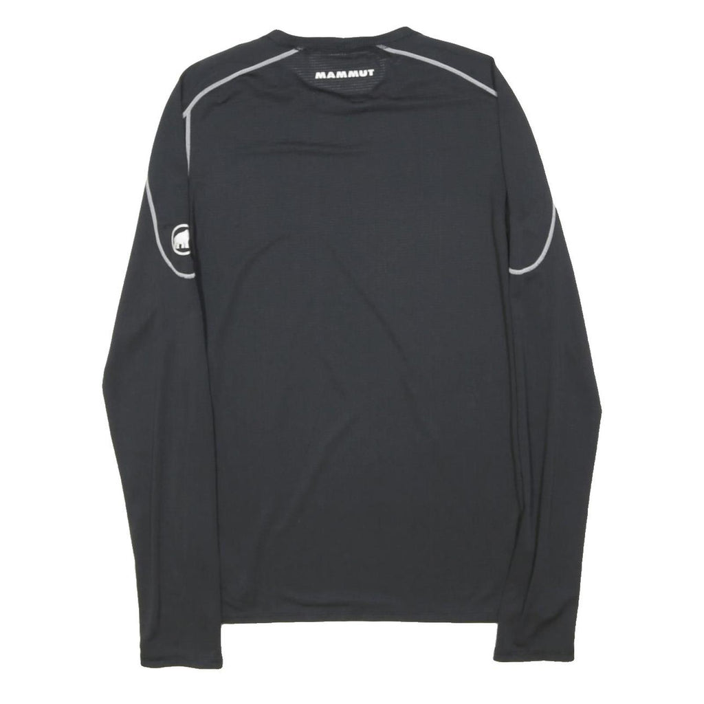 MAMMUT Mens Black Long Sleeve Crew Neck Performance T-Shirt L Activewear