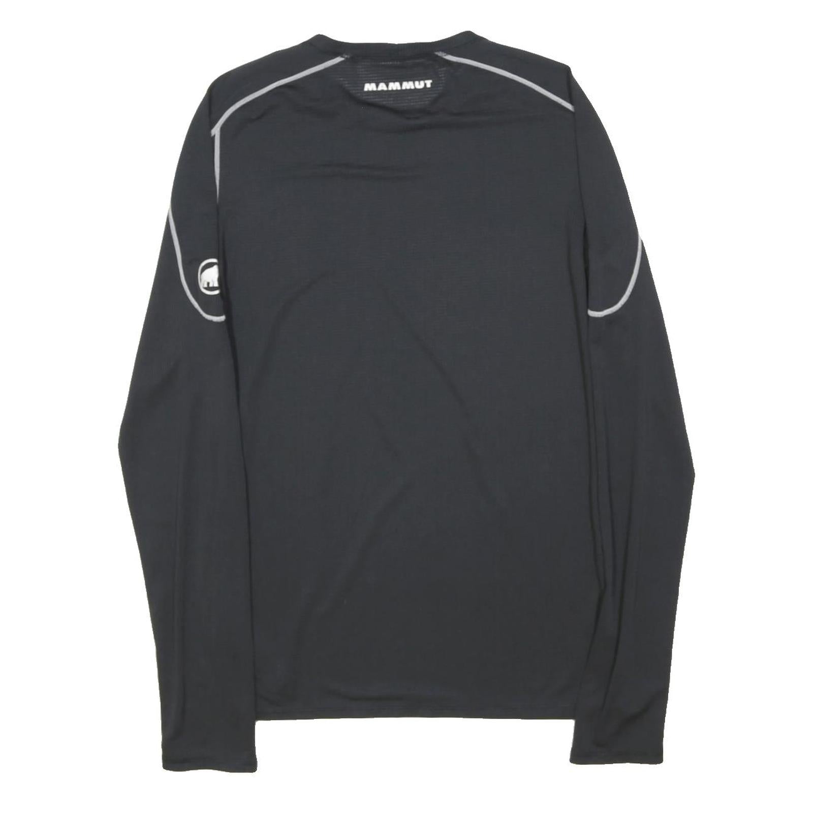 MAMMUT Mens Black Long Sleeve Crew Neck Performance T-Shirt L Activewear