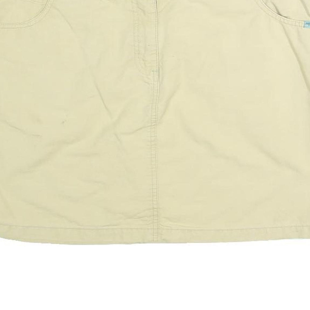 MUSTO Womens Cream Cotton Blend Mini Skirt Embroidered Pocket Casual Summer