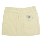 MUSTO Womens Cream Cotton Blend Mini Skirt Embroidered Pocket Casual Summer