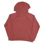 NIKE Womens Red Pullover Hoodie M Simple Logo Cotton Blend Casual