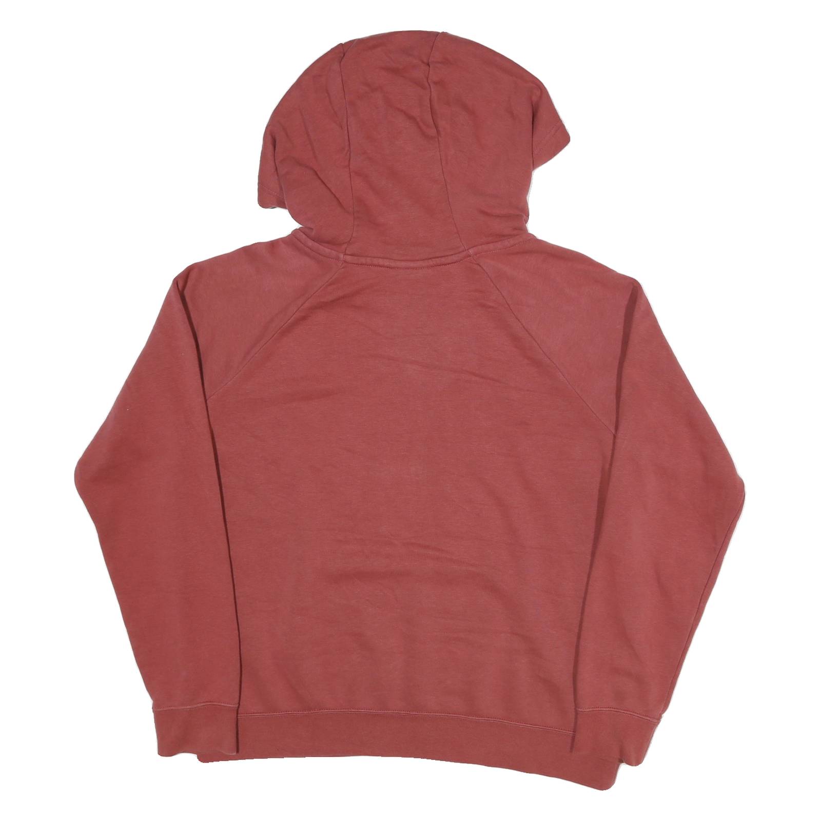 NIKE Womens Red Pullover Hoodie M Simple Logo Cotton Blend Casual