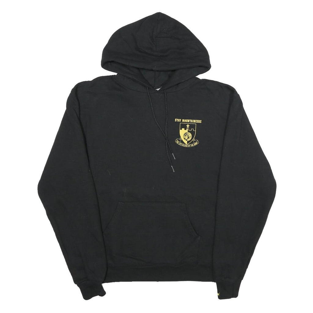 CHAMPION Mens Black Stay Mountaineers Graphic Pullover Hoodie M Cotton Blend