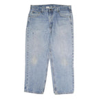 CARHARTT Mens Classic Blue Denim Jeans W36 L37 Comfortable Workwear Zip Closure