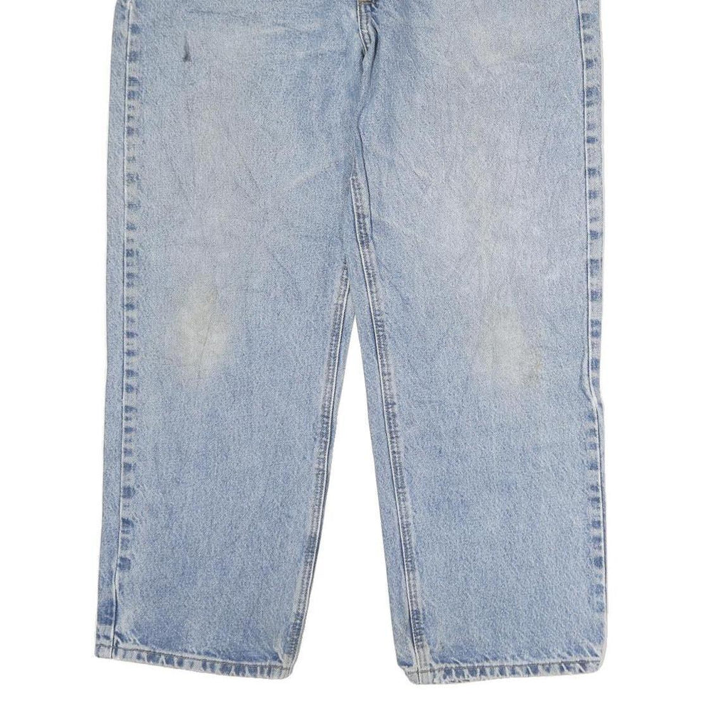 CARHARTT Mens Classic Blue Denim Jeans W36 L37 Comfortable Workwear Zip Closure