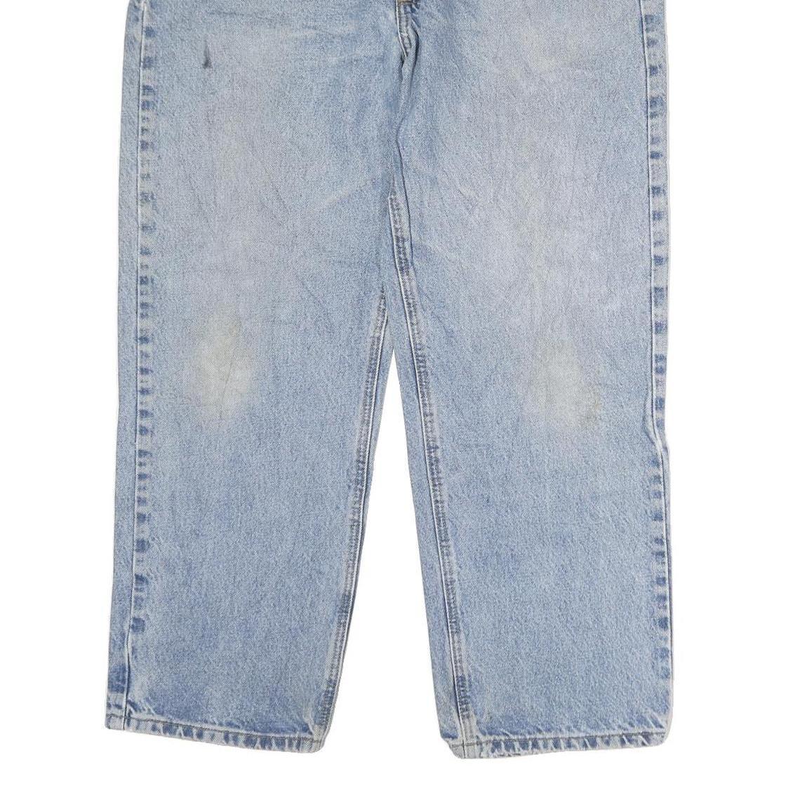 CARHARTT Mens Classic Blue Denim Jeans W36 L37 Comfortable Workwear Zip Closure