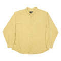 EDDIE BAUER Mens Yellow Cotton Blend Shirt XL Button Down Pocket Casual