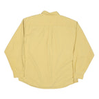 EDDIE BAUER Mens Yellow Cotton Blend Shirt XL Button Down Pocket Casual