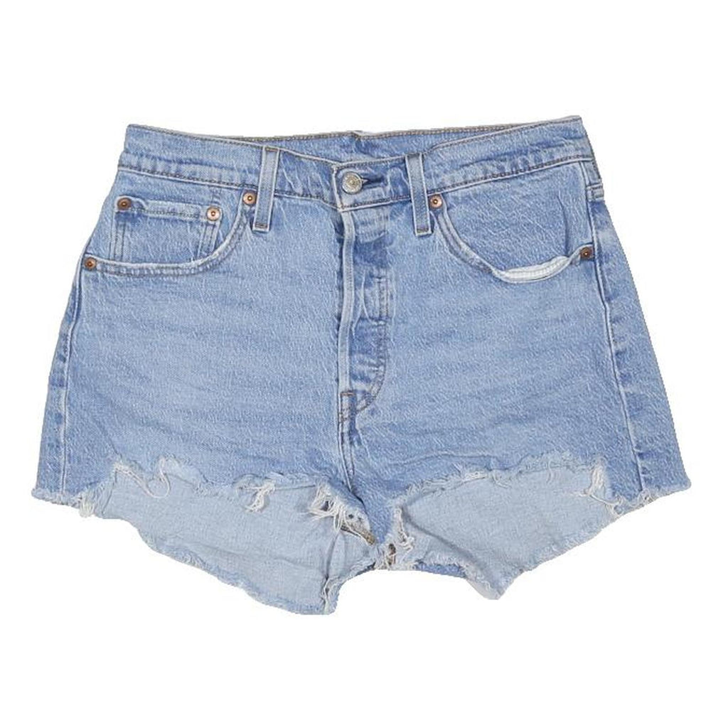 LEVI'S Womens Denim Blue Cut-Off Shorts M W30 Classic Casual Cotton Blend