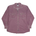 LEE Mens Red Cotton Shirt XL Casual Workwear Button Pocket Long Sleeve