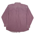 LEE Mens Red Cotton Shirt XL Casual Workwear Button Pocket Long Sleeve