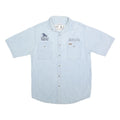 CARHARTT Mens Blue Cotton Short Sleeve Shirt M Ya'lla Tours Embroidered Workwear