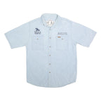 CARHARTT Mens Blue Cotton Short Sleeve Shirt M Ya'lla Tours Embroidered Workwear