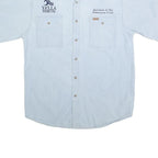 CARHARTT Mens Blue Cotton Short Sleeve Shirt M Ya'lla Tours Embroidered Workwear
