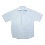 CARHARTT Mens Blue Cotton Short Sleeve Shirt M Ya'lla Tours Embroidered Workwear