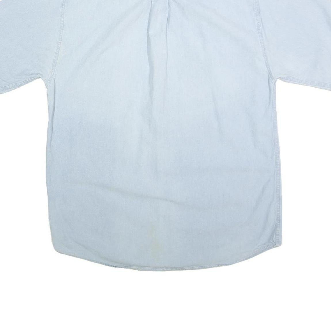 CARHARTT Mens Blue Cotton Short Sleeve Shirt M Ya'lla Tours Embroidered Workwear