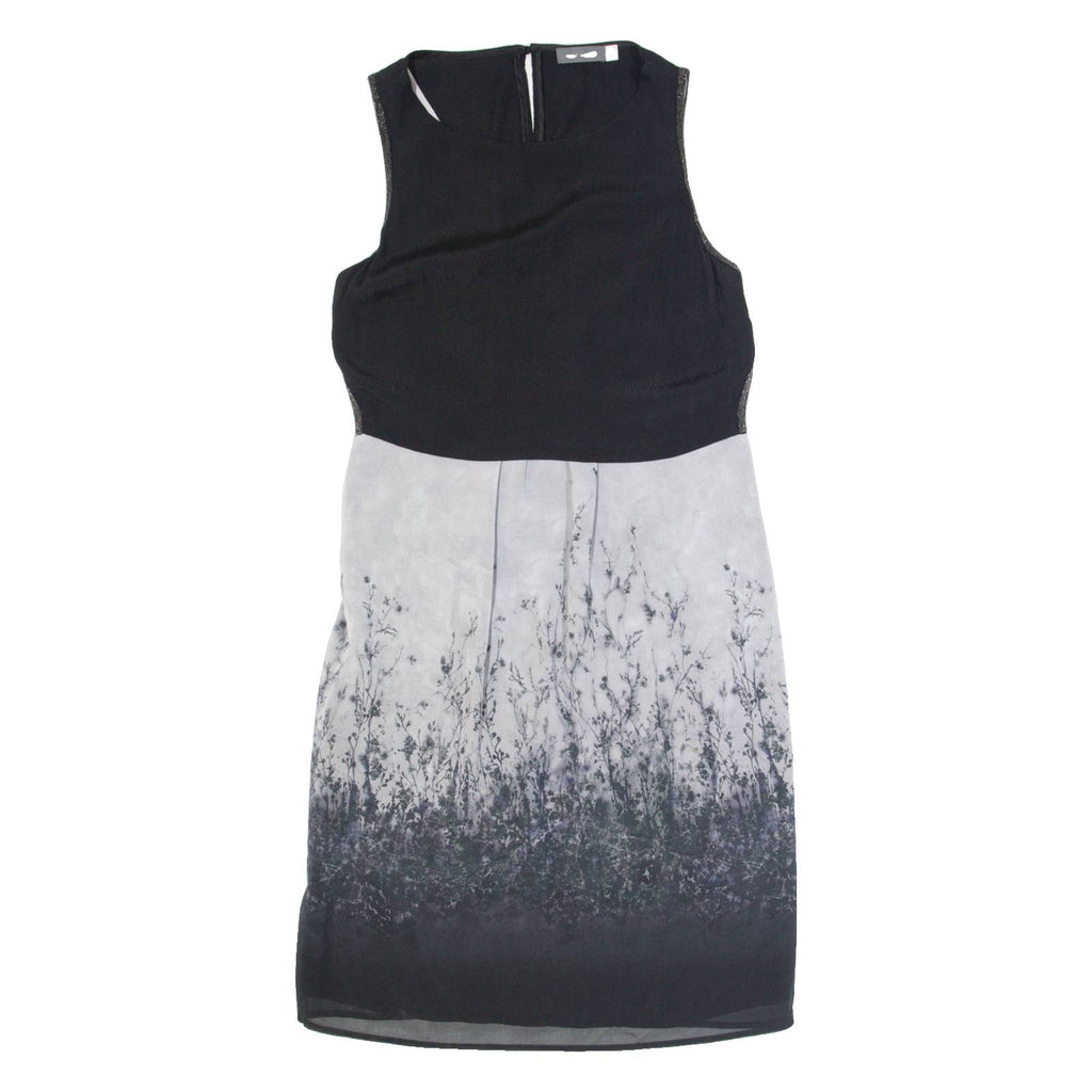 MINT VELVET Womens Day Dress Black Floral Sleeveless Midi UK 10