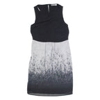 MINT VELVET Womens Day Dress Black Floral Sleeveless Midi UK 10