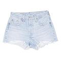 LEVI'S Womens Shorts Blue Denim Cut-Off S W28 Distressed Casual