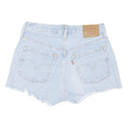 LEVI'S Womens Shorts Blue Denim Cut-Off S W28 Distressed Casual