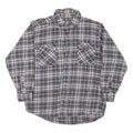 MOOSE CREEK Mens Grey & Red Check Shirt L Cotton Blend Casual Workwear