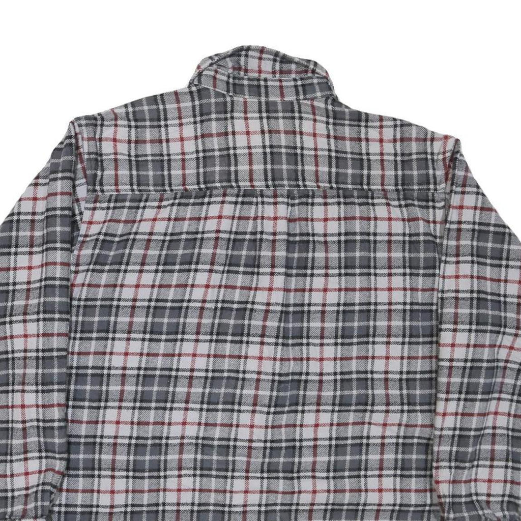 MOOSE CREEK Mens Grey & Red Check Shirt L Cotton Blend Casual Workwear