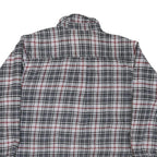 MOOSE CREEK Mens Grey & Red Check Shirt L Cotton Blend Casual Workwear