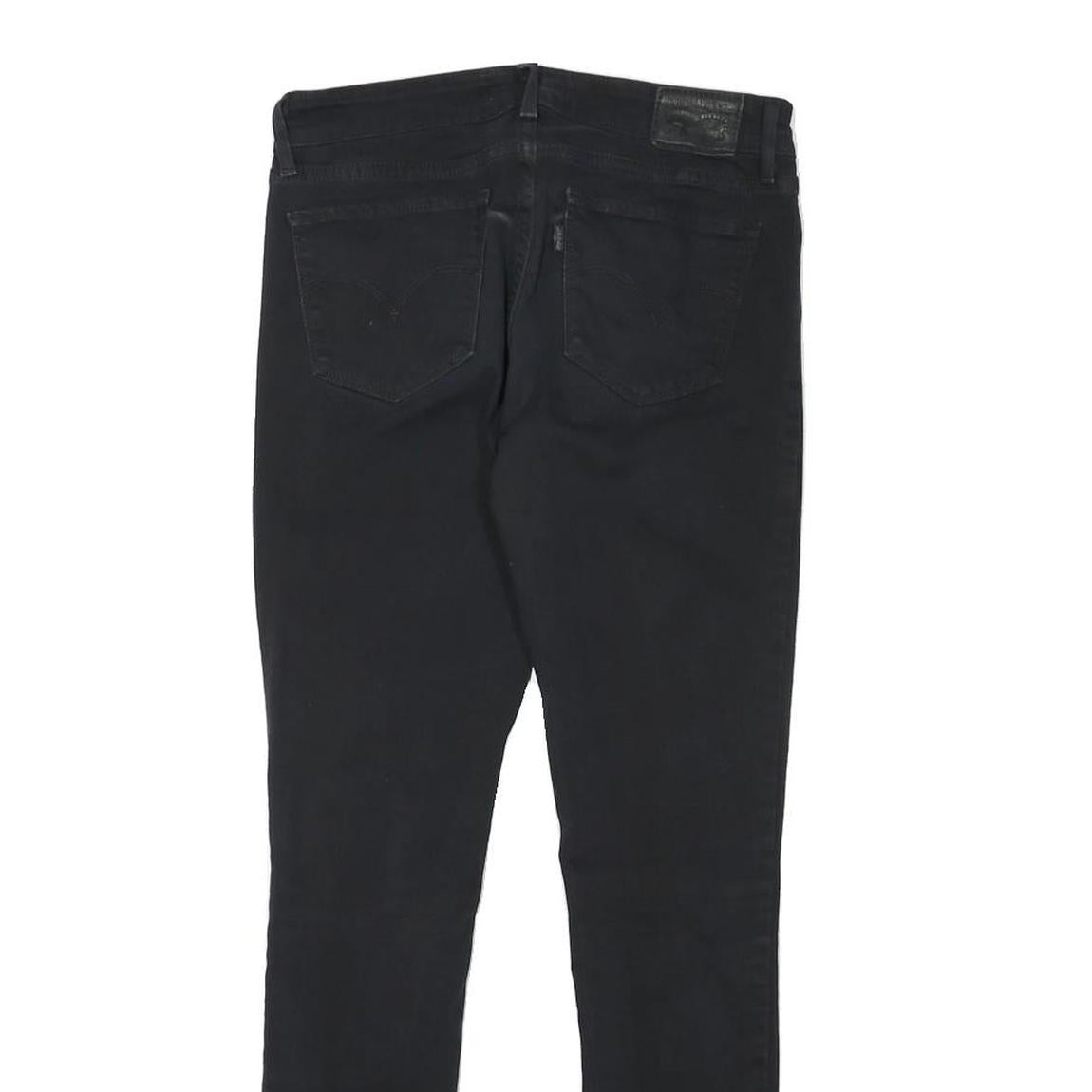 LEVI'S 711 Womens Slim Black Denim Medium W26 L28 Stretch Skinny Jeans