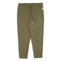 ICONO Womens Slim Olive Green Trousers W32 L26 Drawstring Casual Stretch