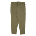 ICONO Womens Slim Olive Green Trousers W32 L26 Drawstring Casual Stretch