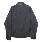 ADIDAS Womens Black Outdoor Jacket XS Polyester Mesh Plain Zip Stand-Up Collar