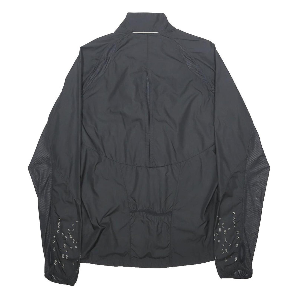 ADIDAS Womens Black Outdoor Jacket XS Polyester Mesh Plain Zip Stand-Up Collar