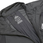 ADIDAS Womens Black Outdoor Jacket XS Polyester Mesh Plain Zip Stand-Up Collar