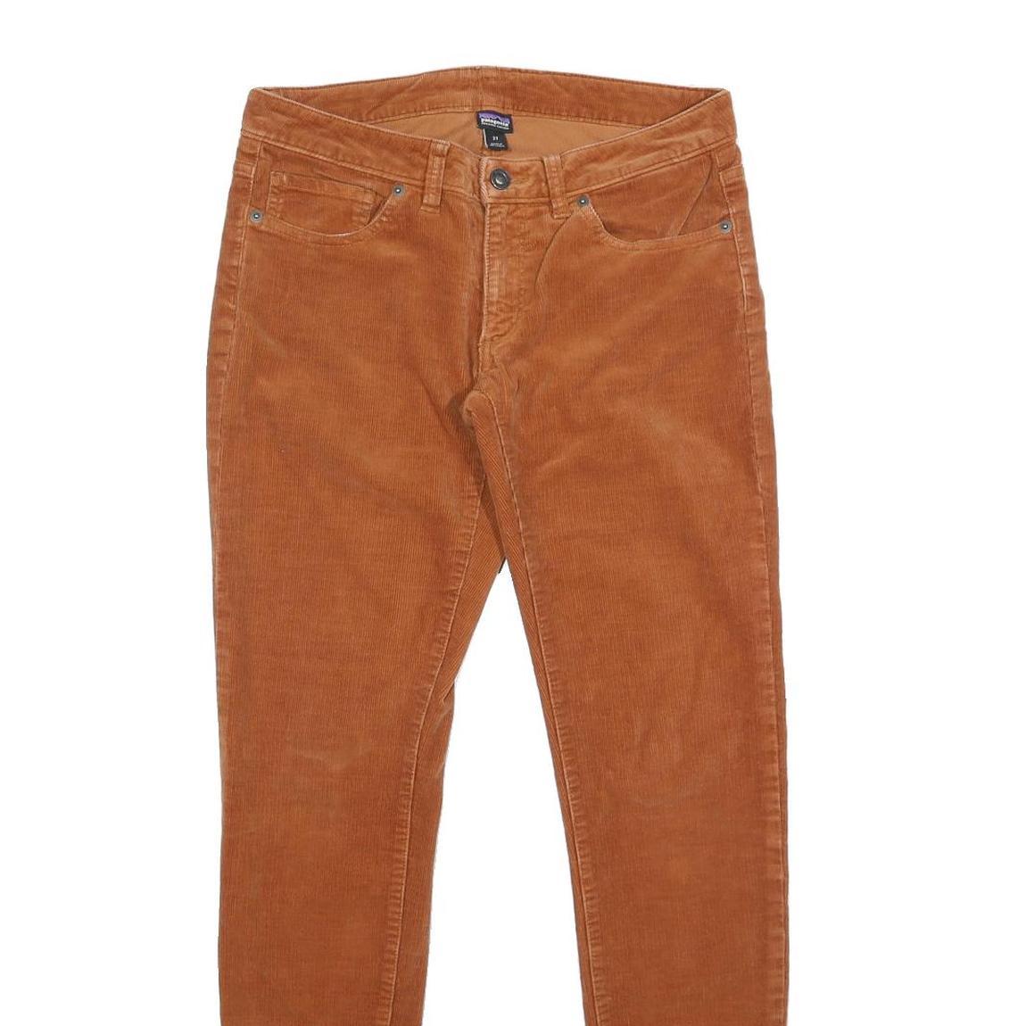 PATAGONIA Womens Cotton Blend Slim Straight Trousers Orange W27 L31 Stylish