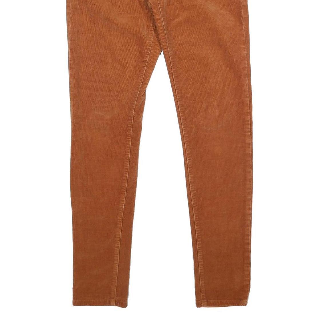 PATAGONIA Womens Cotton Blend Slim Straight Trousers Orange W27 L31 Stylish