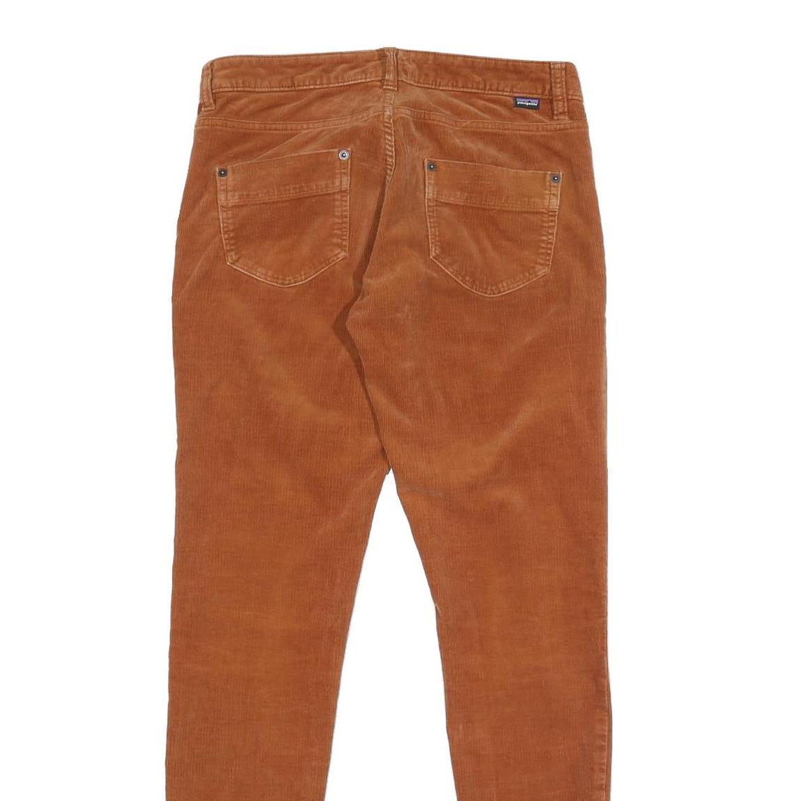 PATAGONIA Womens Cotton Blend Slim Straight Trousers Orange W27 L31 Stylish