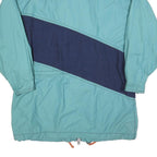 Mens Blue & Orange Colourblock Zip Jacket L Polyester Casual Retro Style