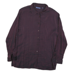 KAREN SCOTT Womens Purple Shirt L Button Long Sleeve Classic Fit Elegant