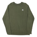 ADIDAS Mens Green Crew Neck M Cotton Blend Sweatshirt Casual Sportswear