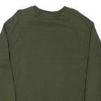ADIDAS Mens Green Crew Neck M Cotton Blend Sweatshirt Casual Sportswear