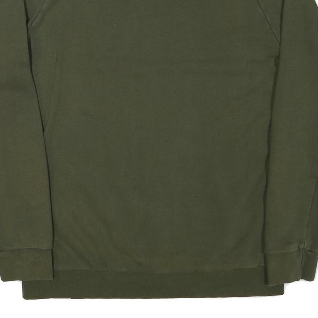 ADIDAS Mens Green Crew Neck M Cotton Blend Sweatshirt Casual Sportswear