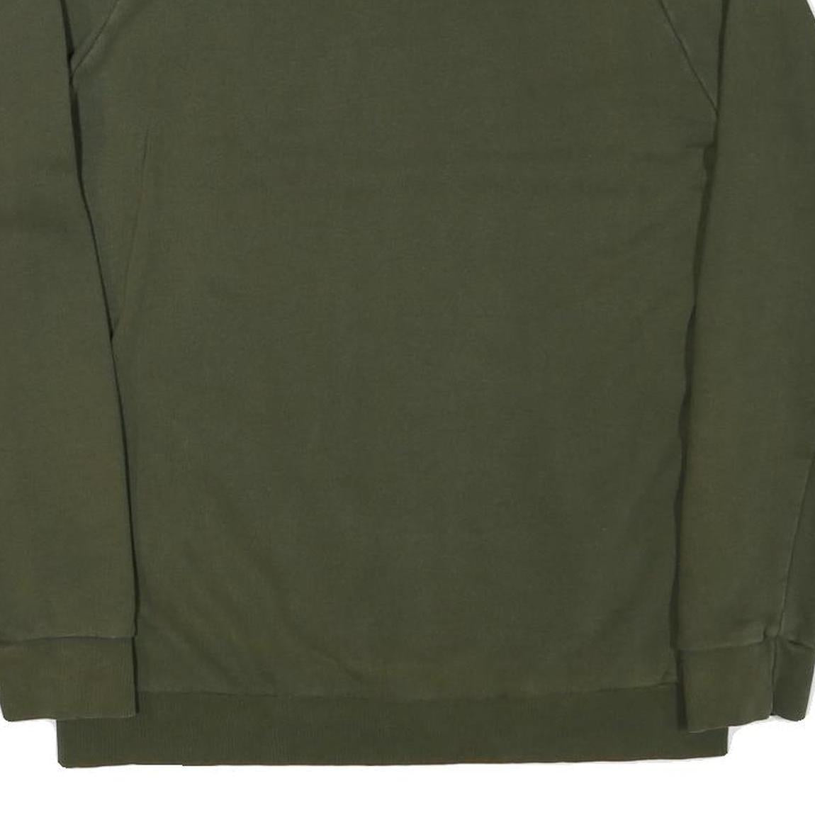 ADIDAS Mens Green Crew Neck M Cotton Blend Sweatshirt Casual Sportswear