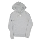 ADIDAS Womens Grey Pullover Hoodie UK 8 Cotton Casual Drawstring Hooded