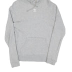 ADIDAS Womens Grey Pullover Hoodie UK 8 Cotton Casual Drawstring Hooded