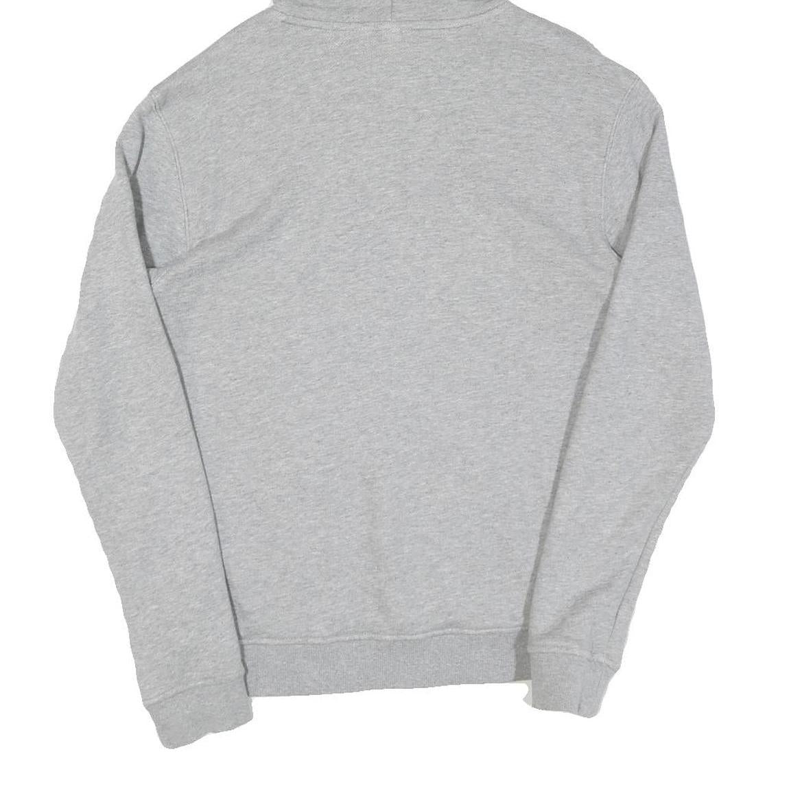 ADIDAS Womens Grey Pullover Hoodie UK 8 Cotton Casual Drawstring Hooded