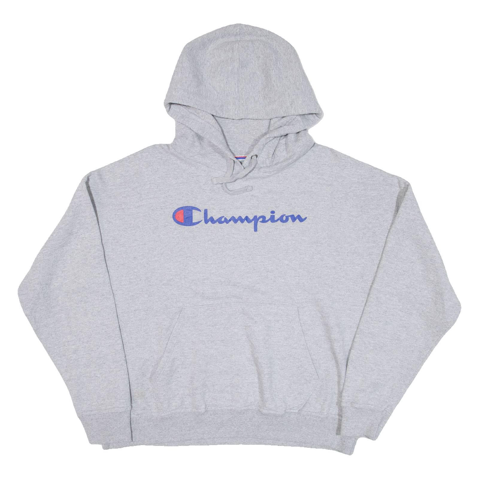 CHAMPION Womens Grey Hoodie L