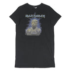 DIVIDED Womens Black Iron Maiden Cotton Blend T-Shirt Dress Short Sleeve S